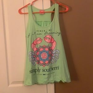 Simply southern racer back tank size large